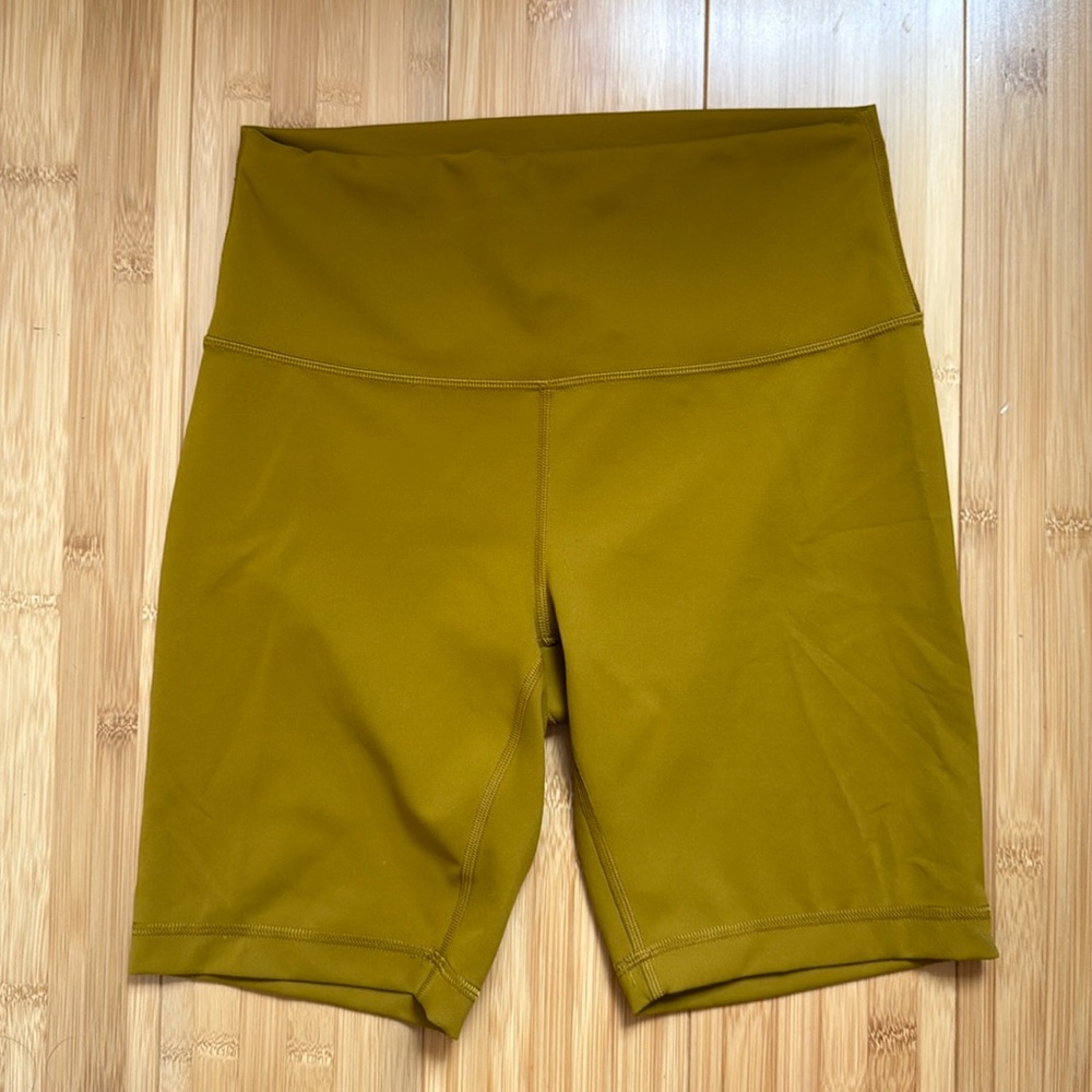 Women's Mustard High-Waisted Shorts